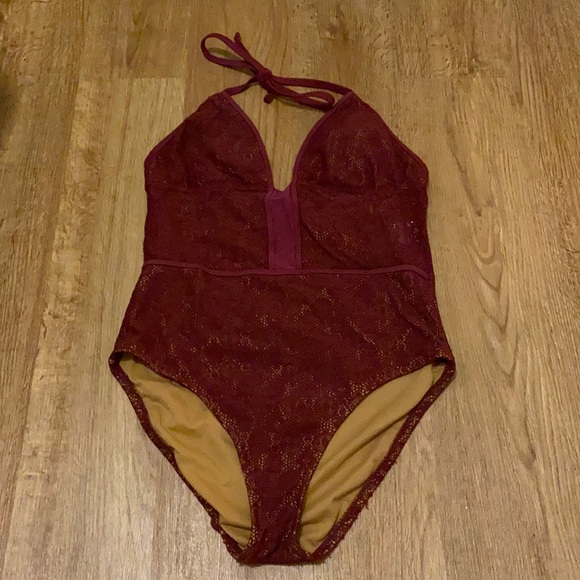 Mossimo Marroon One Piece - Picture 1 of 6